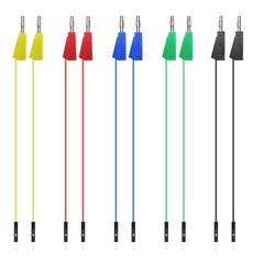 Peakelect Stackable Banana Plug to Breadboard Jumper Wire Soft Flexible Silicone
