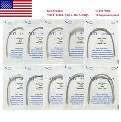 US Dental Orthodontic Super Elastic Natural Form Niti Round Arch Wires 10Packs