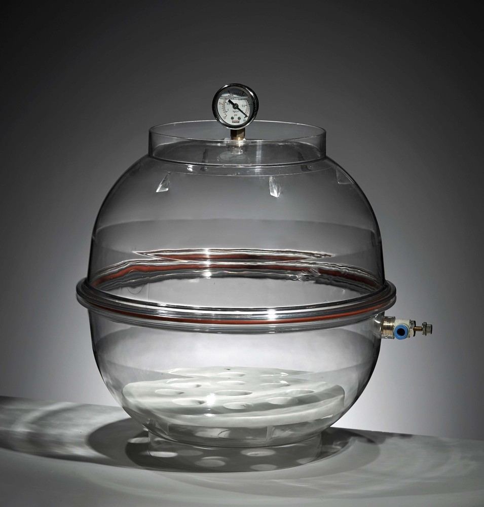 Azzota® Round Vacuum Desiccator w/ Vacuum Gauge, Dia 12″, 16.5L