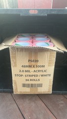 36 Rolls- Tape Uline Tape Stop if Seal is Broken 2″ x 110 yard Per Roll ULINE