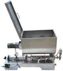 100-1000ml, Paste Filling Mixing Machine, Piston Filler Machine with Big Hopper