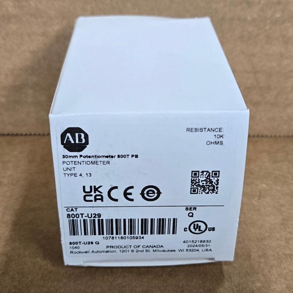 New Allen Bradley 800T-U29 Potentiometer 10k OHMS