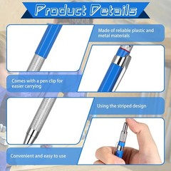 4 Pieces Welder Pencil with 60 round Refills Metal Marker Pen for Construction