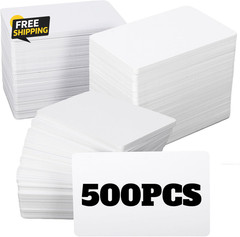 500 Pack CR80 PVC ID Cards 30Mil Blank White Plastic Badge Printer Cards