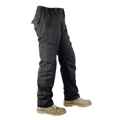 Mens Cargo Combat Work Trousers Size 30 to 48 Black Working Chino cargo trousers