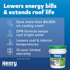 687 Enviro-White 100% Acrylic Elastomeric Reflective Roof Coating 4.75 Gal.