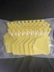 Z Tag Cow Size Yellow Blank Cattle Livestock Ear Tags 50/pkg