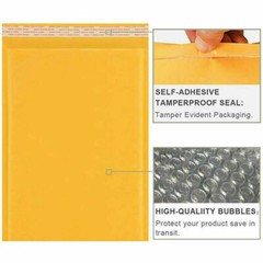 Kraft Bubble Shipping Mailers Yellow Self Seal 0 1 2 3 4 5 6 7 00 000 DVD CD