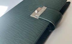 Gold Pfeil Organizer Wallet Notebook Filofax Pocket Size Green Leather/ Krause