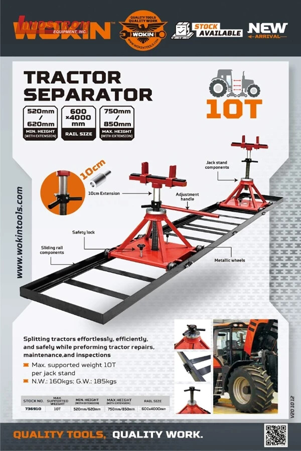 Lindstrom Equipment tractor splitting stands 10 Ton/20,000 lb