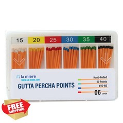 LA MIERE Gutta Percha Points #15-40 Taper .06 60P Dental
