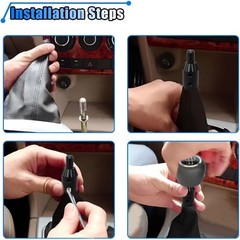 Universal Car Gear Shift Knob Adapter for Non-Threaded Manual Shi Color: Black