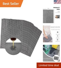 20 PCS Oil Spill Mats – 13″ x 10″ Reusable Absorbent Pads for Tough Workspaces