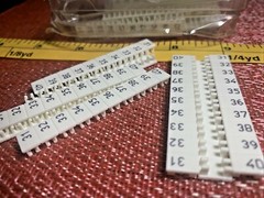 Lot of 25 Sets) Tele Schneider AB1B640 Clip In Terminal Block Number Strip 31-40