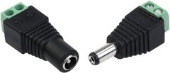 5.5mm x 2.1mm DC Barrel Jack Connector – 12V/5V-24V Adapter with Female Socke…