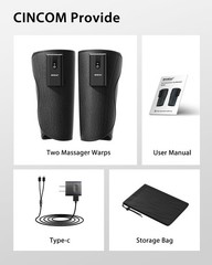 CINCOM Cordless Leg Massager with Heat & Air Compression – Calf Circulation
