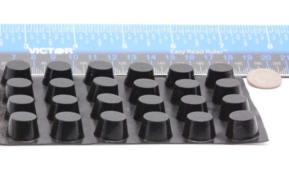3/8″ Tall x 5/8″ Diameter Rubber Feet Desktop Electronics 3M Adhesive Backing