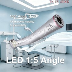 NSK Ti-MAX X95L Style Dental 1:5 LED Fiber Optic Contra Angle Handpiece Red Ring