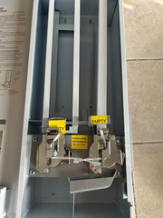 Hospeco Tampon&Napkin Dispenser 25¢ Coin/FREE Vend Commercial Bathroom Machine