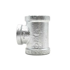 Thrifco 5217077 1 Inch x 1 Inch x 3/4 Inch Galvanized Steel Reducer Tee