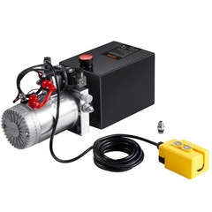 VEVOR 10 Quart Double Acting Hydraulic Pump 12V for Dump Trailer Folklift 2.1HP