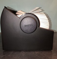 Rolodex Jumbo Double Rotary 2400 Black Roll Top Card File Vintage No Key