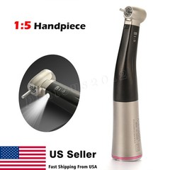 Dental 1:5 Increasing Handpiece Contra Angle LED Fiber Optic /Cartridge Rotor US