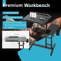 CNCEST Tattoo Workstation, Large Countertops Tattoo Mobile Workstation Stand,…