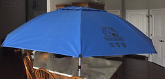 Black Stallion UB200 Core Flame-Resistant Industrial Umbrella, Blue 87.5 Inches