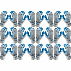 ATLAS Fit 300 Showa Latex Palm-Dipped Blue Medium Rubber Work Gloves, 24-Pairs