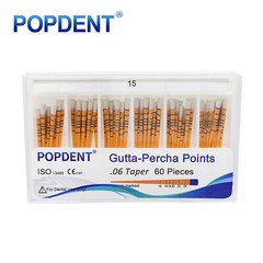 POPDENT Dental Endo Gutta Percha Points Root Canal Taper .02/.04/.06 #15-#40