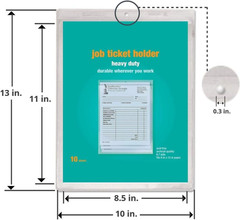 Job Ticket Holders, 9″ X 12″, Clear, 10/Pack