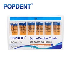 POPDENT Dental Endo Gutta Percha Points Root Canal Taper .02/.04/.06 #15-#40