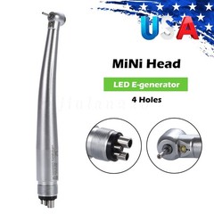 LED Optic Mini Head Dental High Speed Handpiece One Water Spray Air Turbine M4