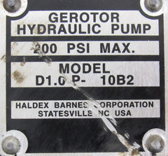 NEW BARNES H5-P-180B3-D1.0 PUMP GEROTOR D1.0P-10B2 H5P180B3D10