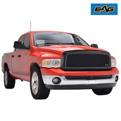 Rivet Studded Black Stainless Steel Wire Mesh Grille 02-05 Ram 1500/2500/3500