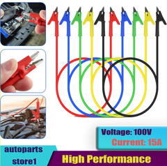 5Pcs 30V 15A Alligator Clips Electrical Test Leads Set Jumper Wires Cables Set