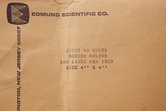 Vintage Edmund Scientific Co. 4×4-inch Ronchi Ruling with 100 lines per inch