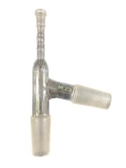 PYREX Glass 175mm 10/30 24/40 Joint 75° Custom Three-Way Distillation Adapter