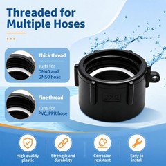 2 inch Coarse Female Fine Thread IBC Tote Adapter Joint For DN50 BSP Male P