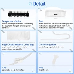 Besilo Urine Test Complete Kit – 2 to 4 oz Concealed Sample Bag with White