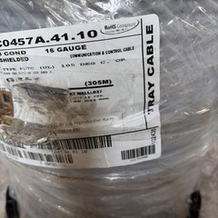 CAROL C0457A.41.10 Data Cable 3 Wire Gray 1000ft Open Box Free Shipping