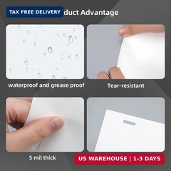 100 Pcs Temporary Paper Tags Blank License Plates 8.5 x 11 Inches Printable Tear
