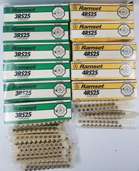 RAMSET .25 Caliber Strip Shots Lot 1100 Green 3RS25 Shots 580 Yellow 4rs25 Shots