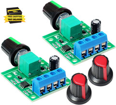 2Pcs PWM Low Voltage Motor Speed Controller DC 1.8V 3V 5V 6V 12V 2A 1803BK 1803B