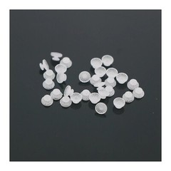 100 Pcs Dental Orthodontic Ceramic Lingual Button Clear Bondable Round Base Mesh