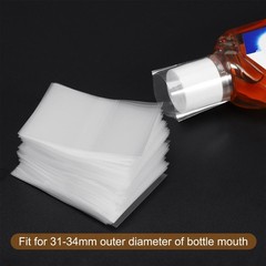 400Pcs 55x40mm PVC Perforated Shrink Bands Fits Cap Dia 1.22 to 1.34 Inch Clear