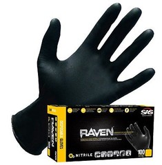 X Large 100 Pack Black Nitrile Gloves Powder Free Latex Free Puncture Resistant