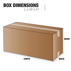 18 x 8 x 8 Corrugated Cardboard Boxes, Long 18″L x 8″W x 8″H, Pack of 25 | Sh…