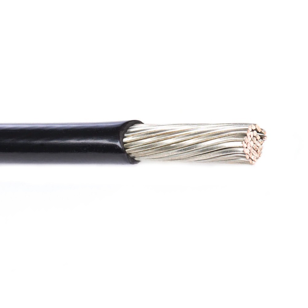 M22759/43-8-0 8 AWG Silver-Coated Copper Lead Wire X-ETFE 200°C Black 600V